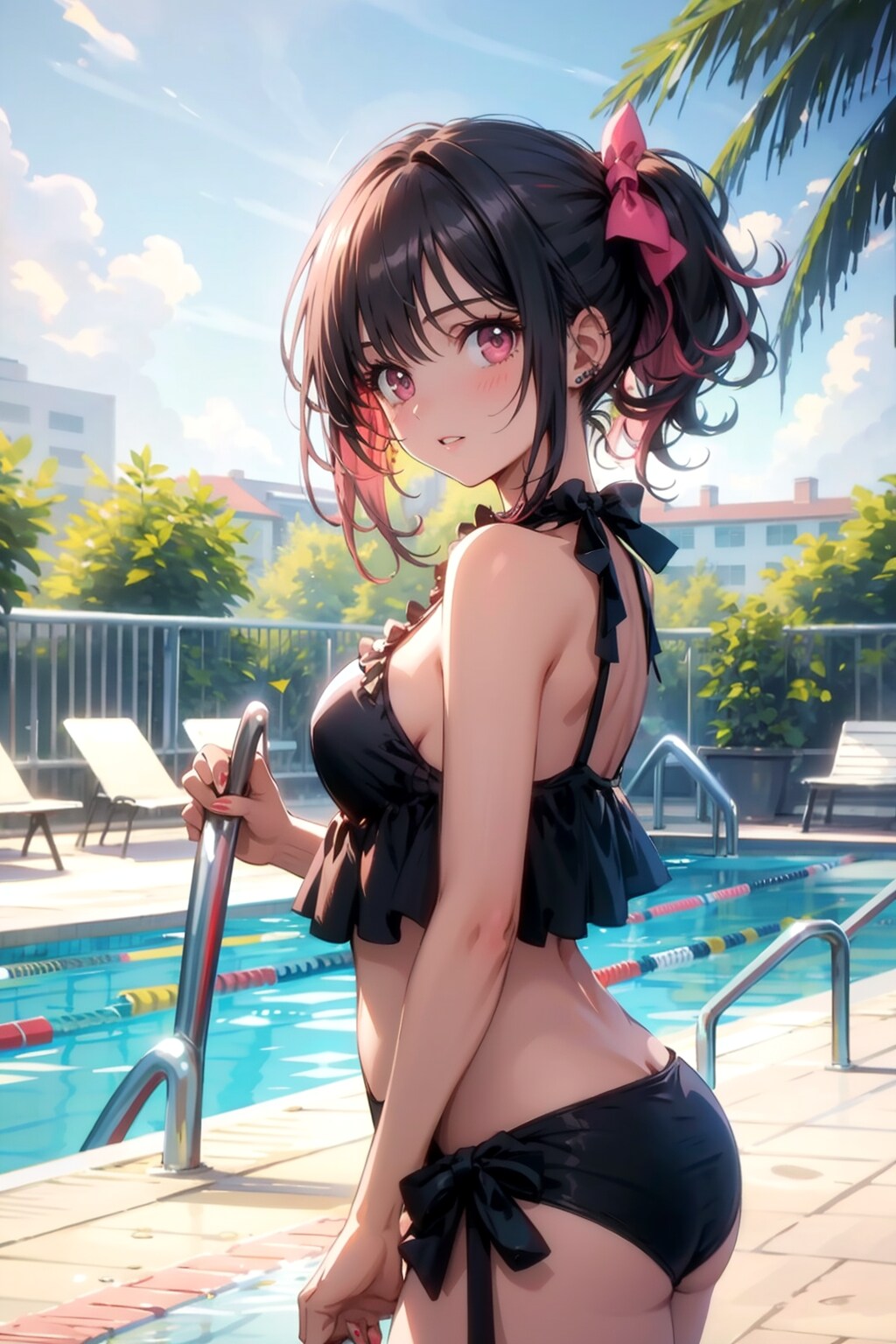 【習作】TOPAZ でビキニ水着美少女