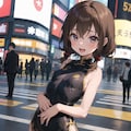 チャイナ服の女の娘♪　スクランブル交差点で♡（12枚） 11枚目