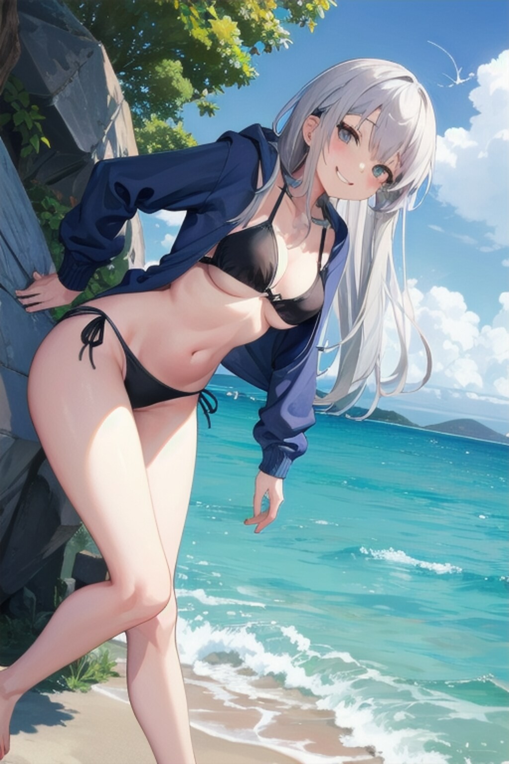 水着少女(海)
