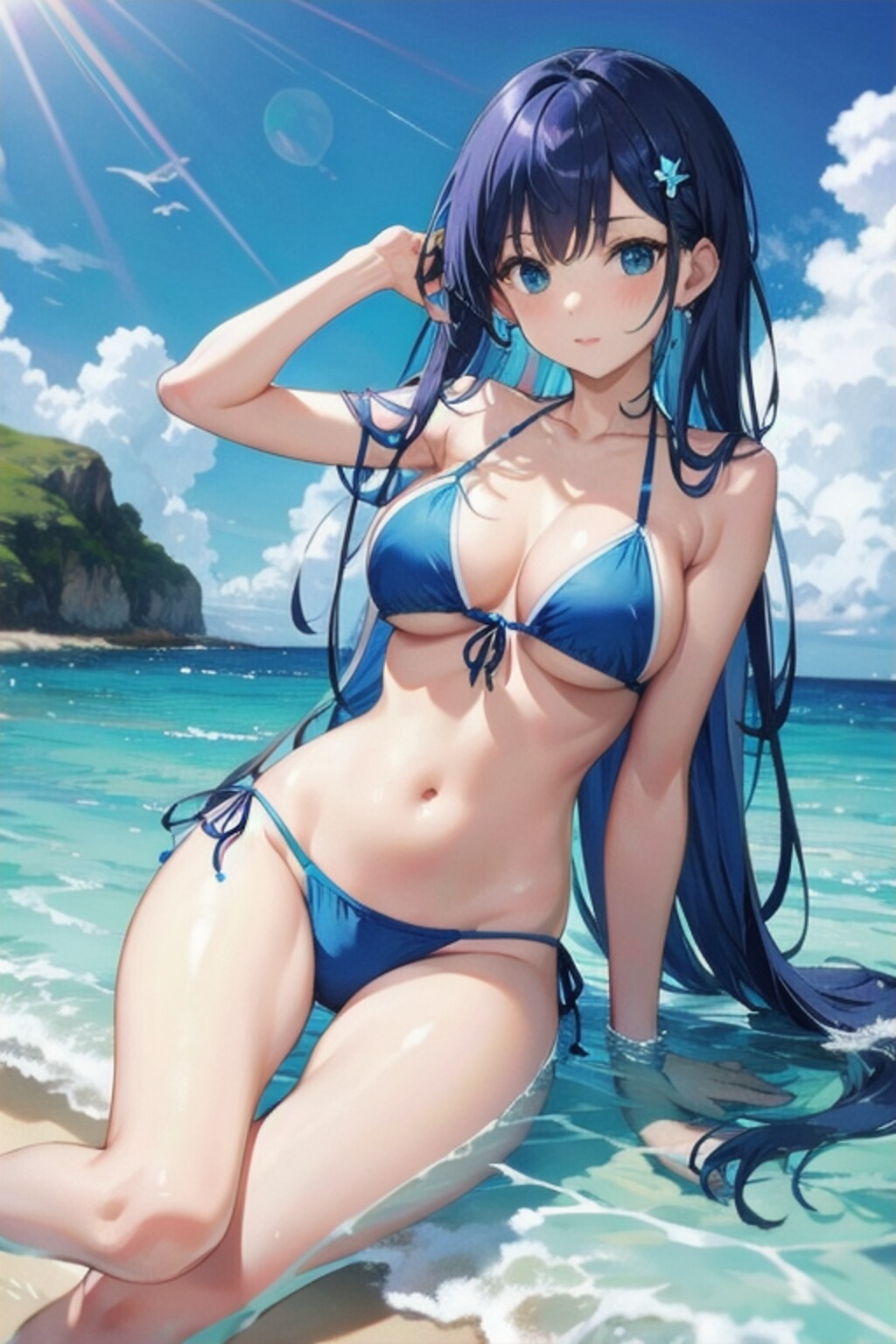 水着少女(海)
