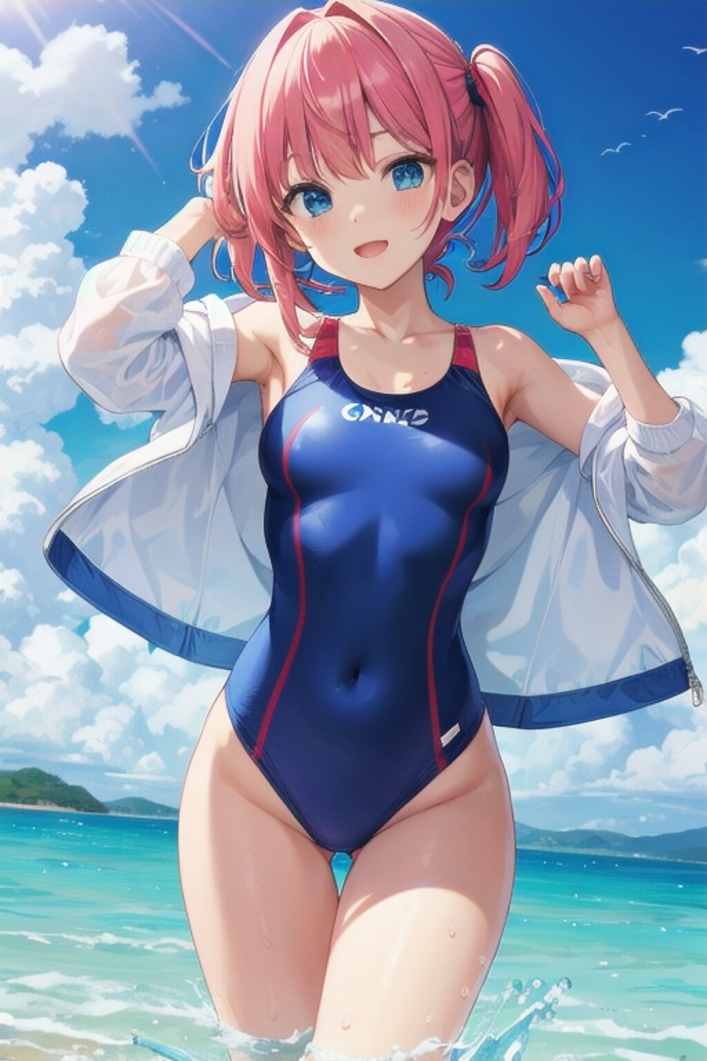 水着少女(海)