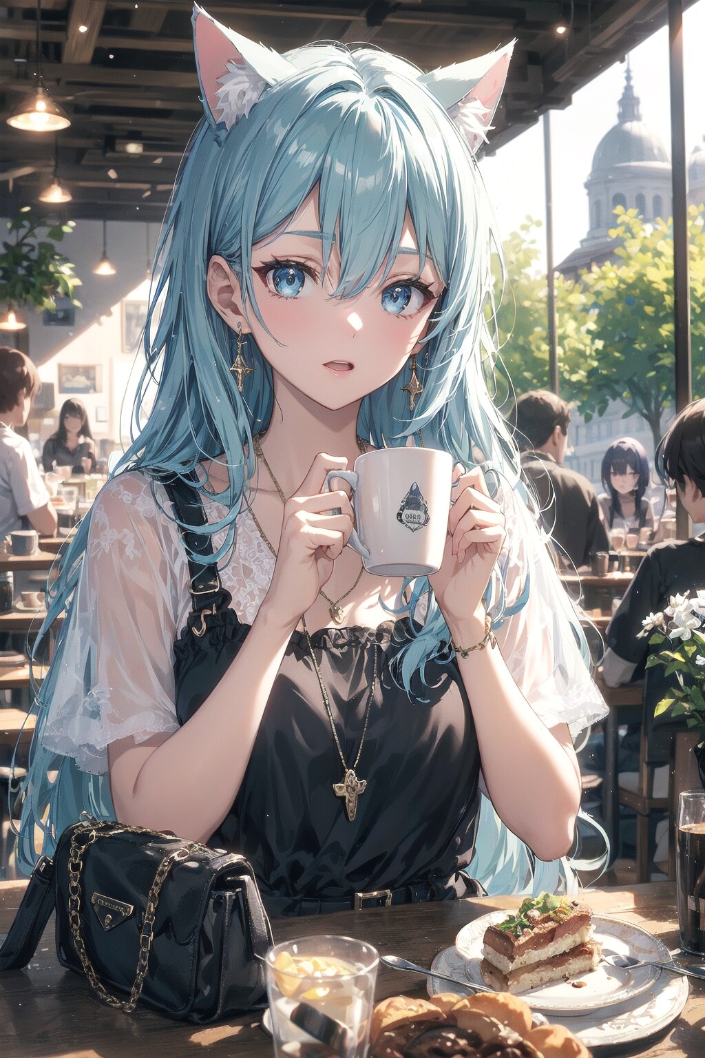 朝カフェ☕🐱✨ | の人気AIイラスト・グラビア
