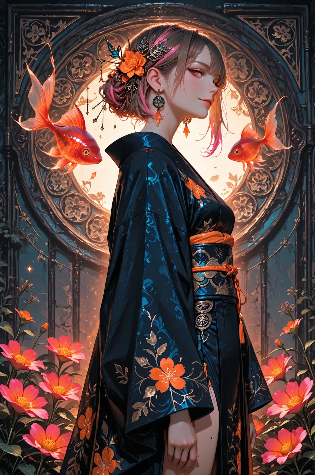 影と花と少女