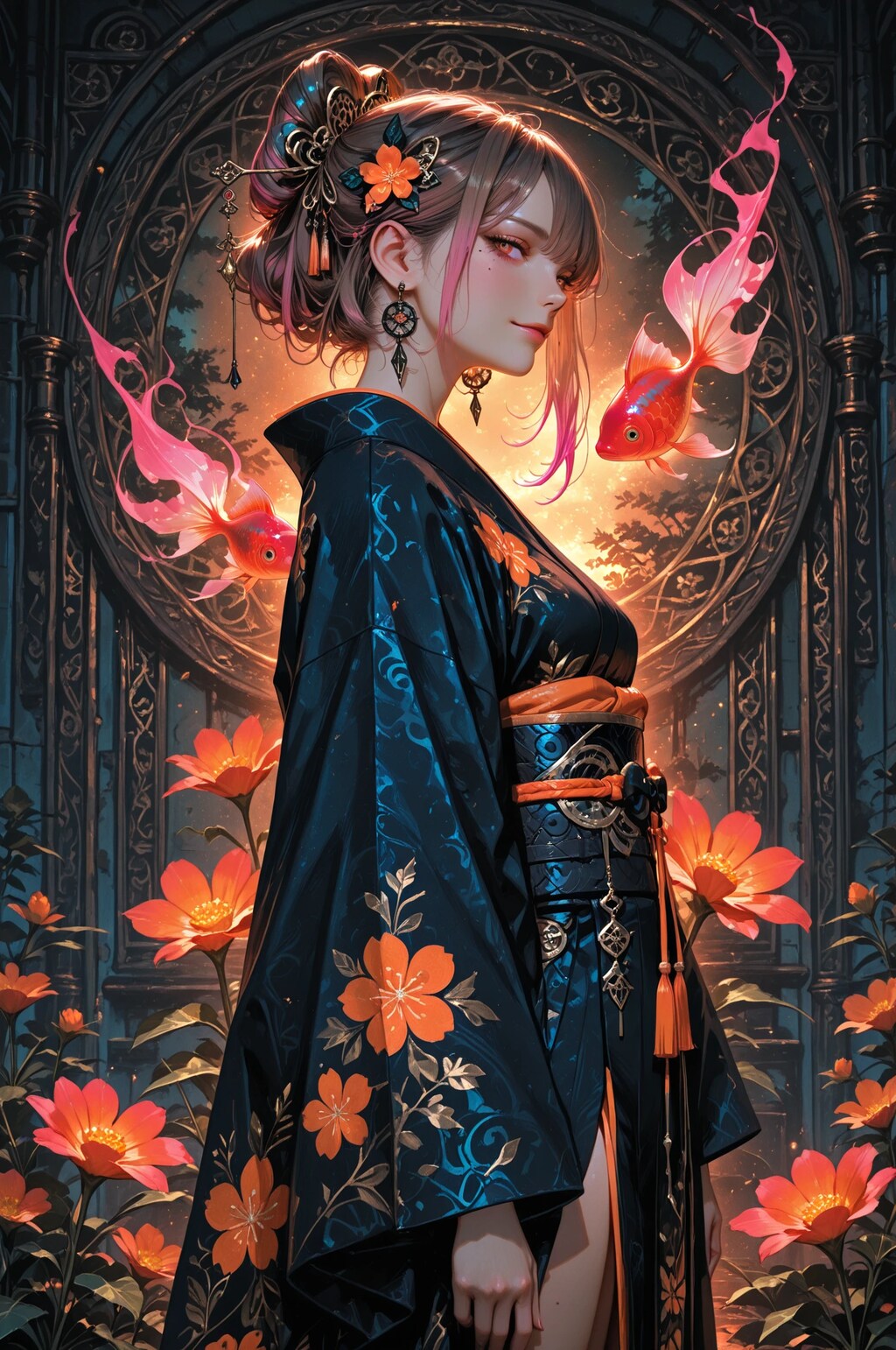 影と花と少女