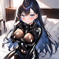光沢黒ボディースーツ 11枚目