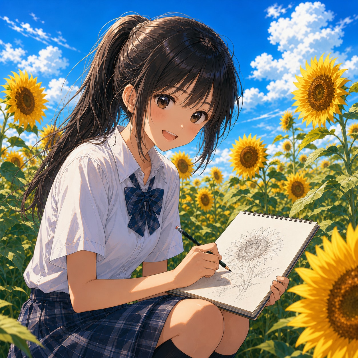スケッチ少女 | の人気AIイラスト・グラビア