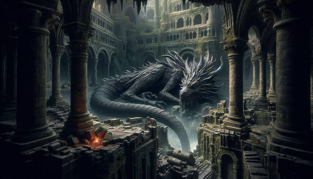 （DALLE-E3の思い出）ファンタジー系、モンスター系のイラスト企画等で活躍してくれたAIでしたね♪