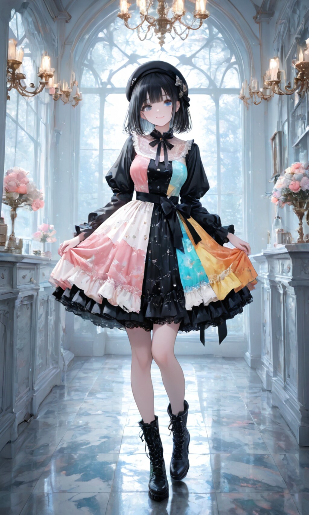 カラフルなドレスの子