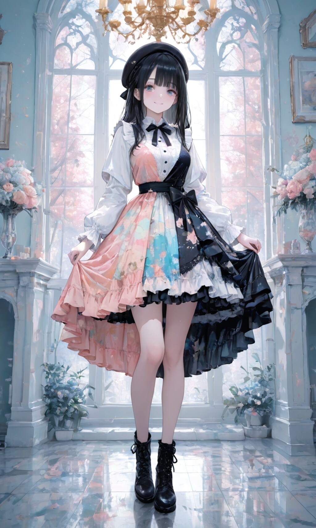 カラフルなドレスの子