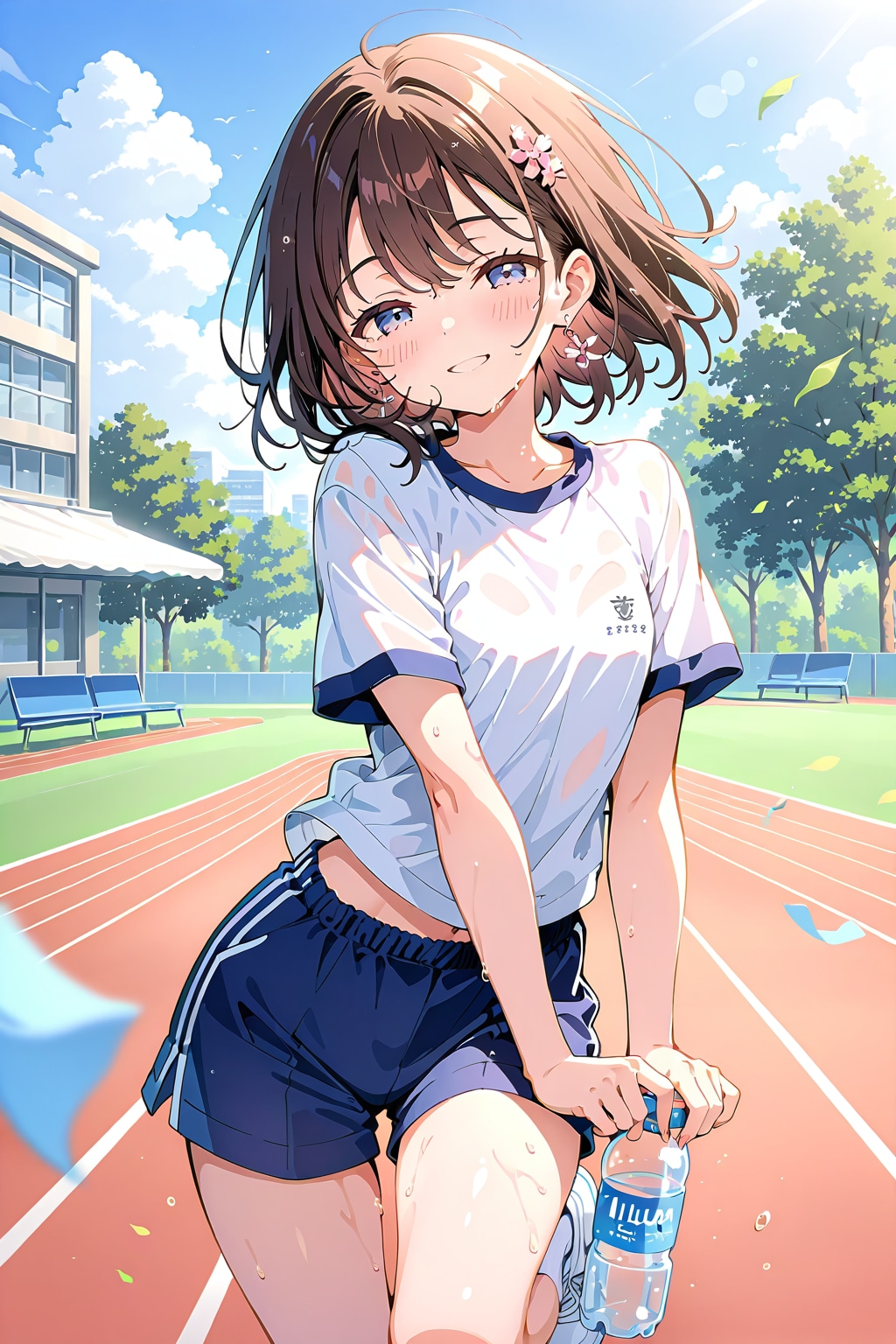 先輩っ！はい、水分補給です！
