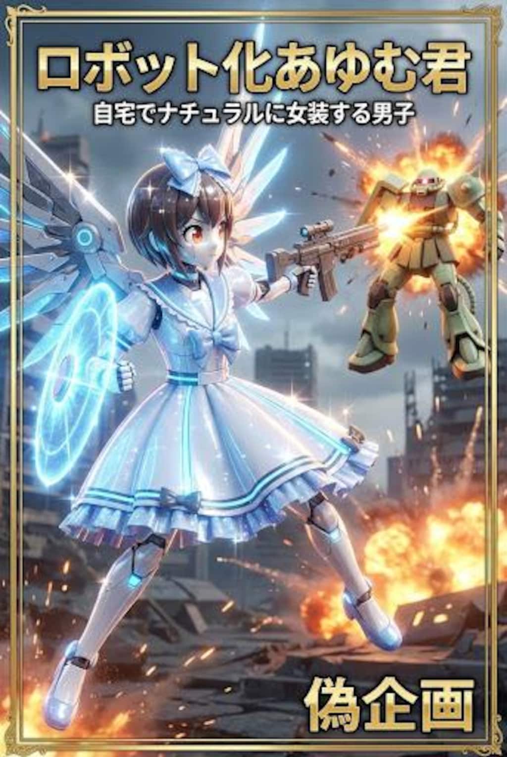 偽企画　ロボット化あゆむ君　自宅でナチュラルに女装する男子