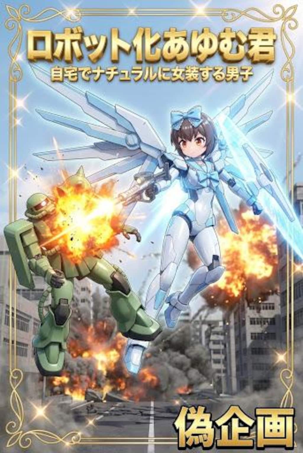 偽企画　ロボット化あゆむ君　自宅でナチュラルに女装する男子