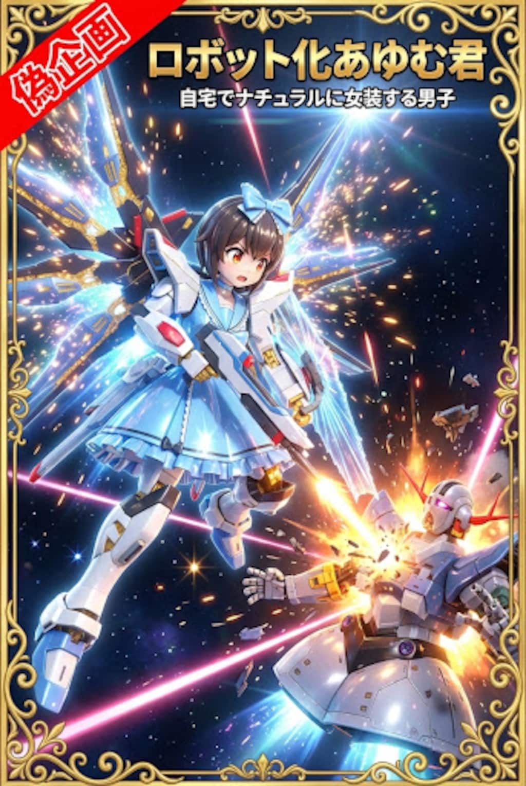 偽企画　ロボット化あゆむ君　自宅でナチュラルに女装する男子