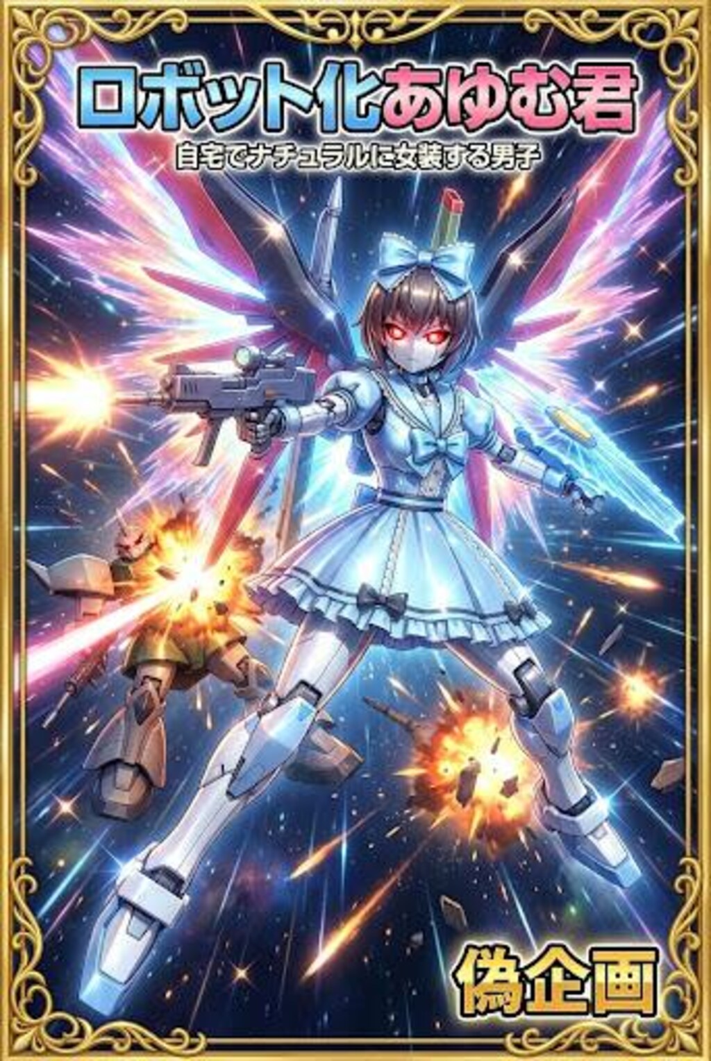 偽企画　ロボット化あゆむ君　自宅でナチュラルに女装する男子