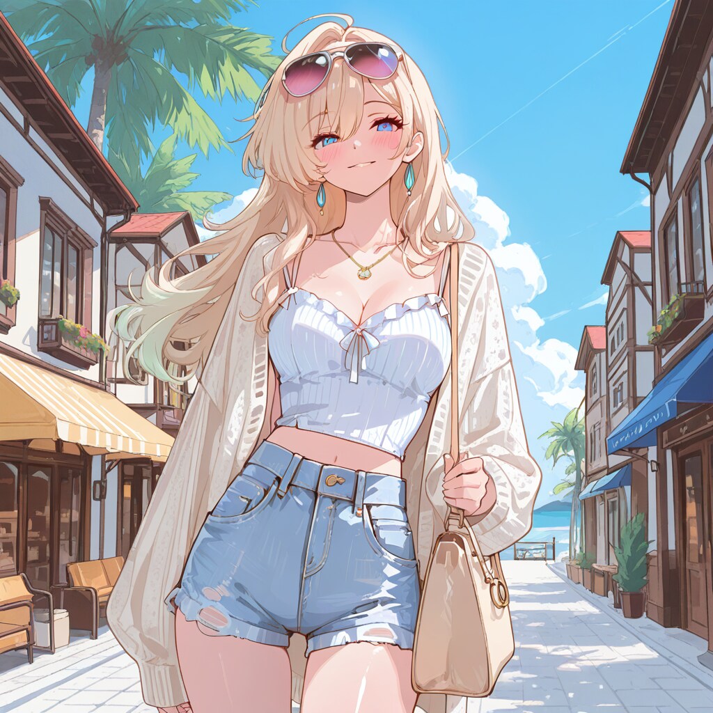 夏を着て街へ | の人気AIイラスト・グラビア