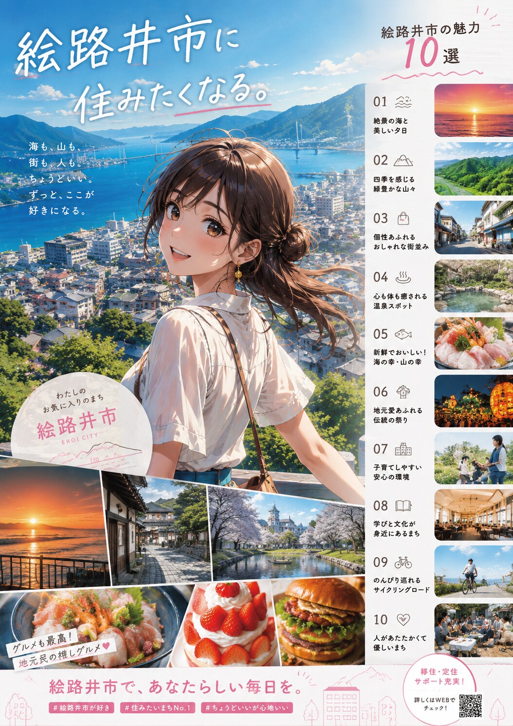 ようこそ、私立絵路満賀学園のある絵路井市へ！ | の人気AIイラスト・グラビア