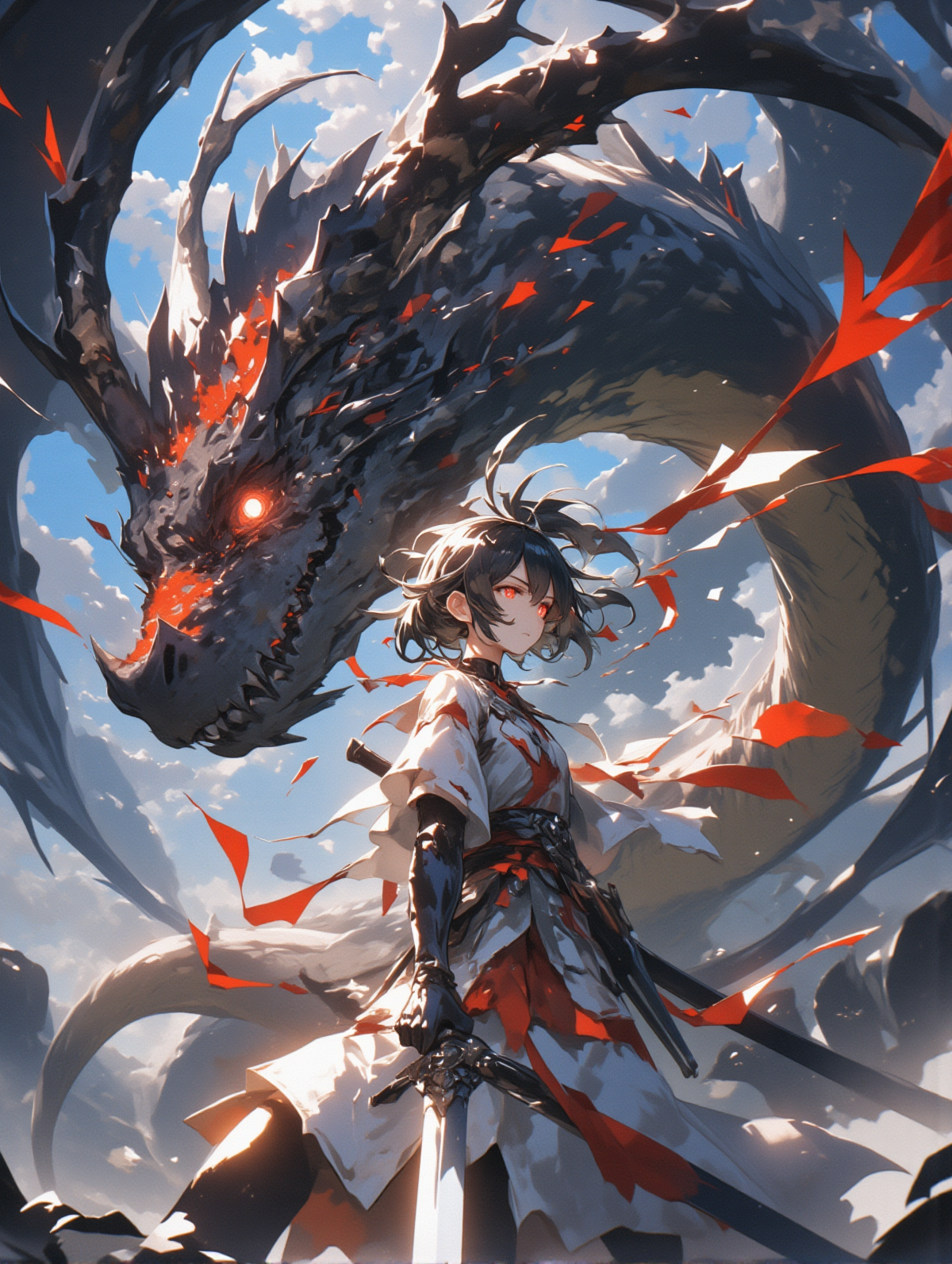 魔剣士と竜_23 | の人気AIイラスト・グラビア