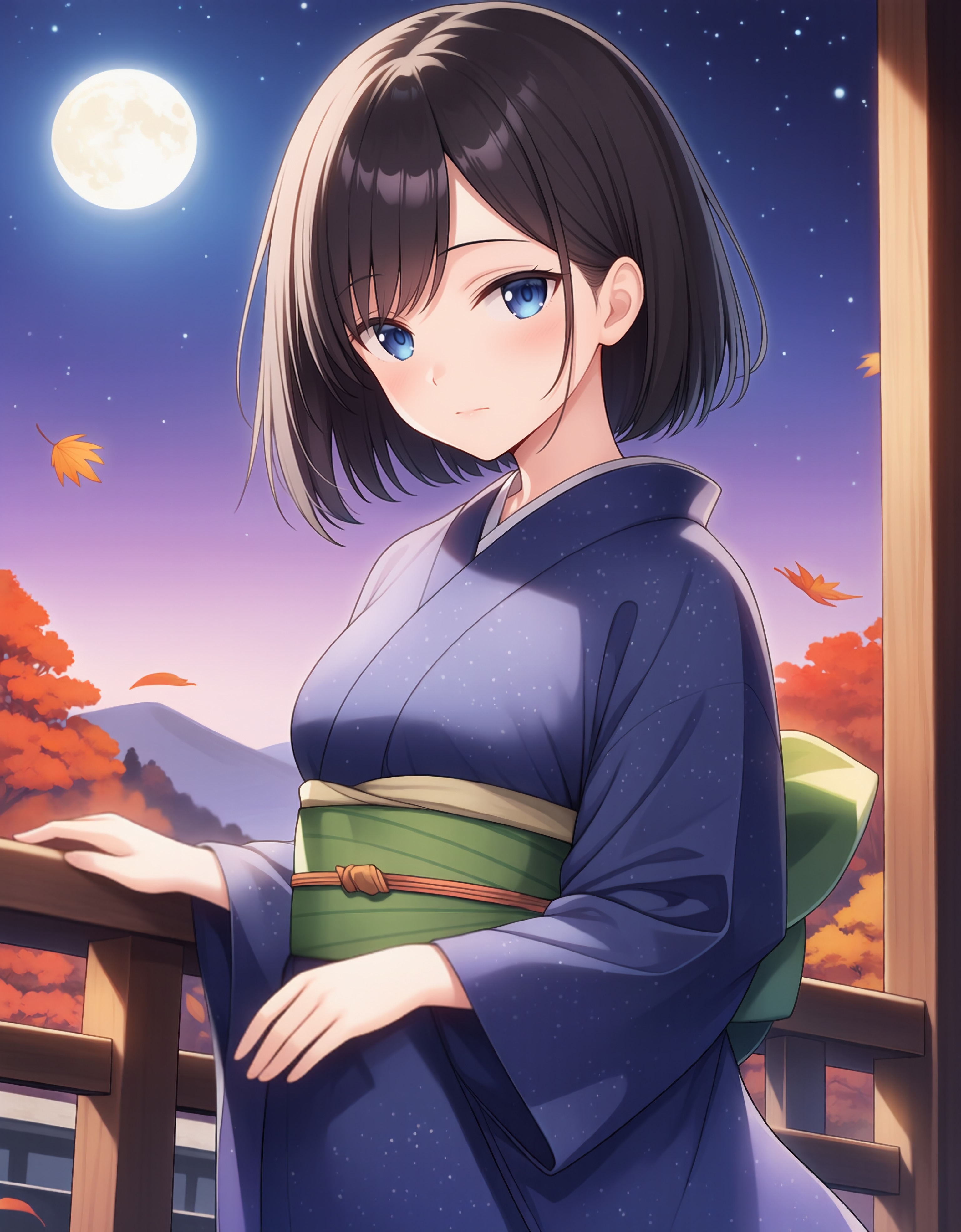 紅葉と星空 | の人気AIイラスト・グラビア