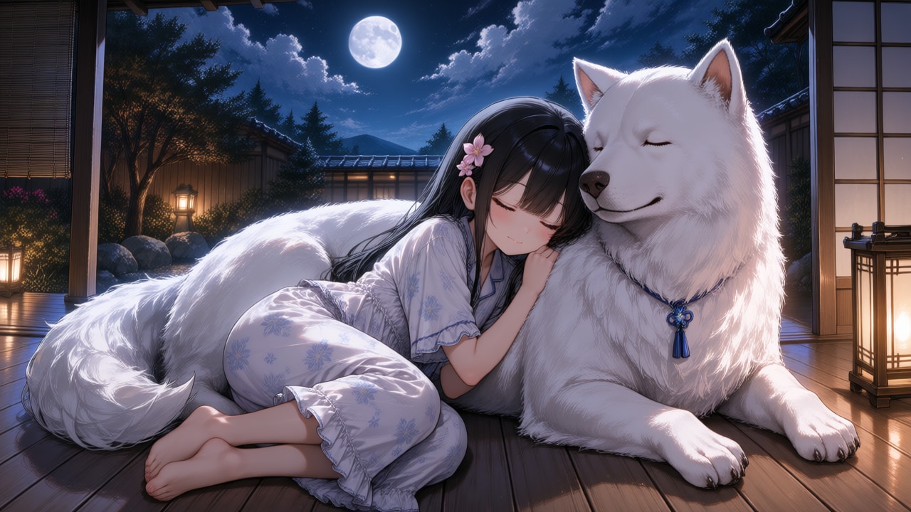 月とわんこ《Anima》 | の人気AIイラスト・グラビア