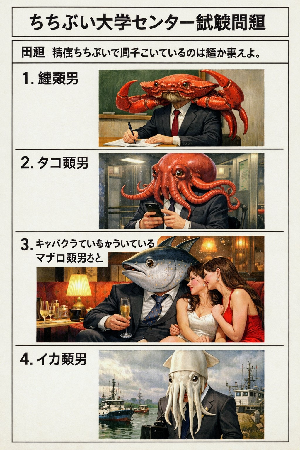 【試験問題】ちちぷいで調子こいているのは誰か答えよ