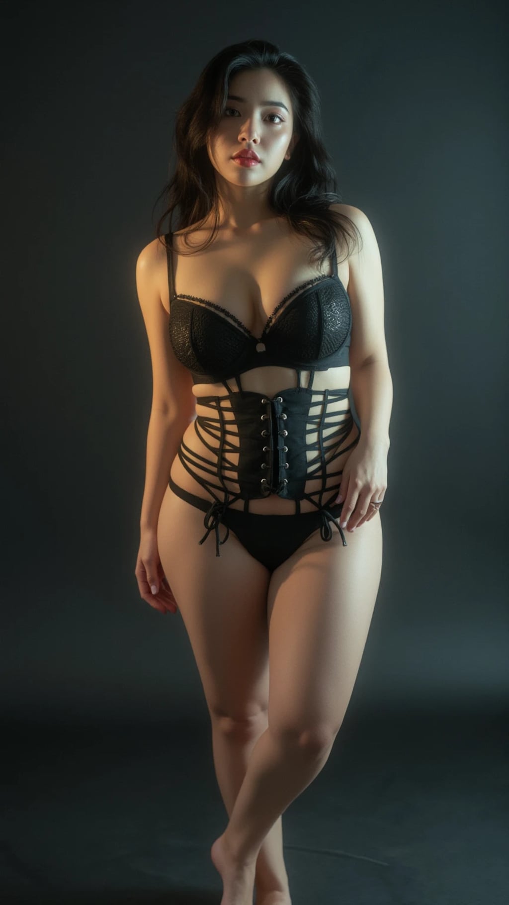 寝室でランジェリー