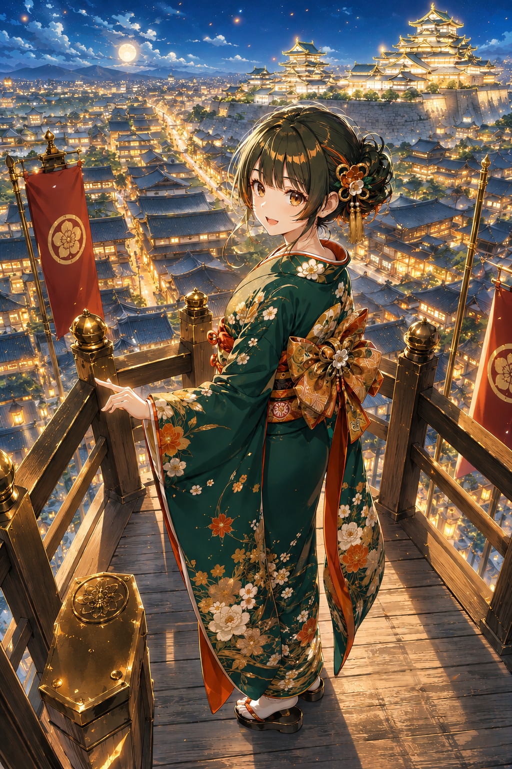 城下を見下ろすBONSAIちゃん