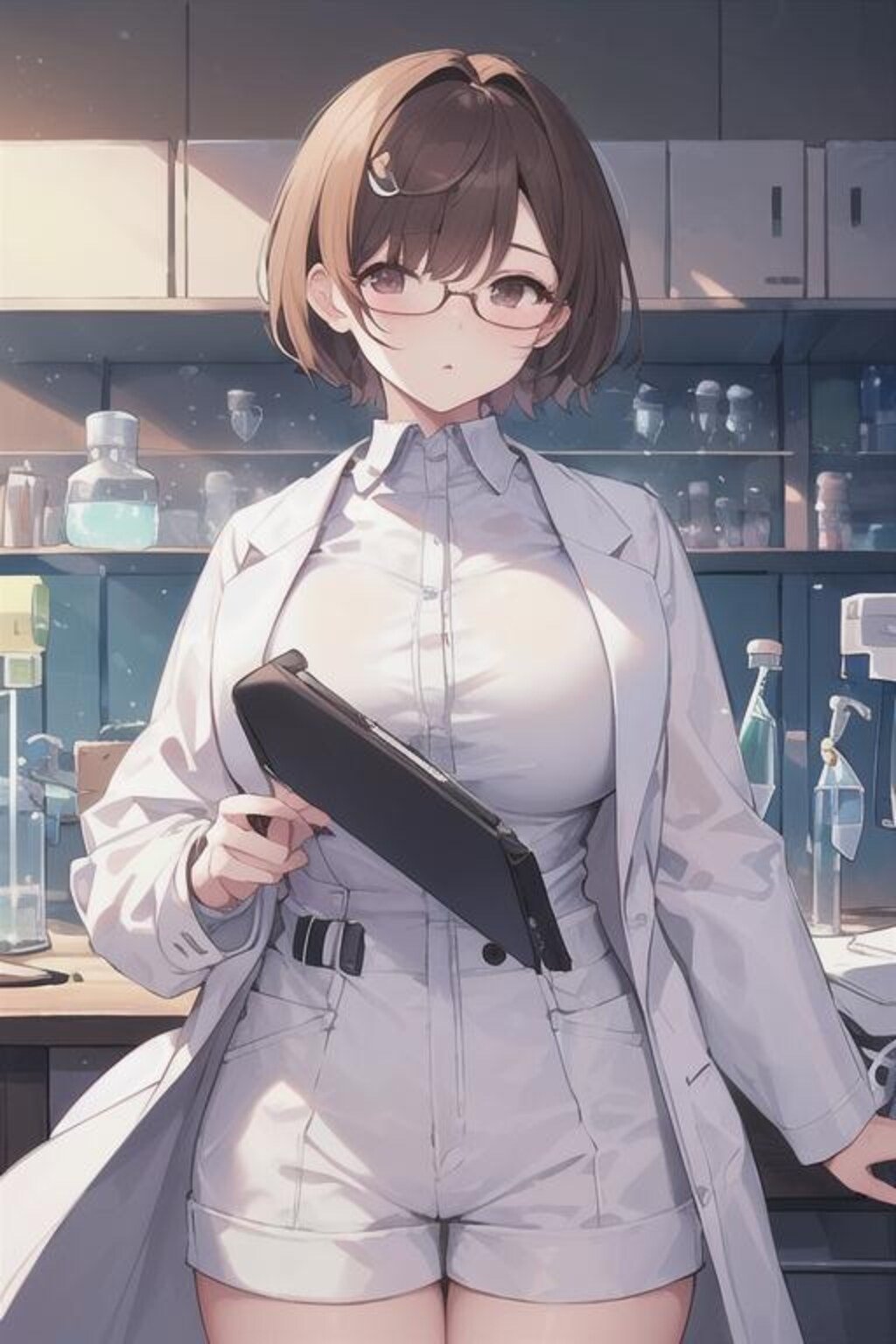 白衣の先生
