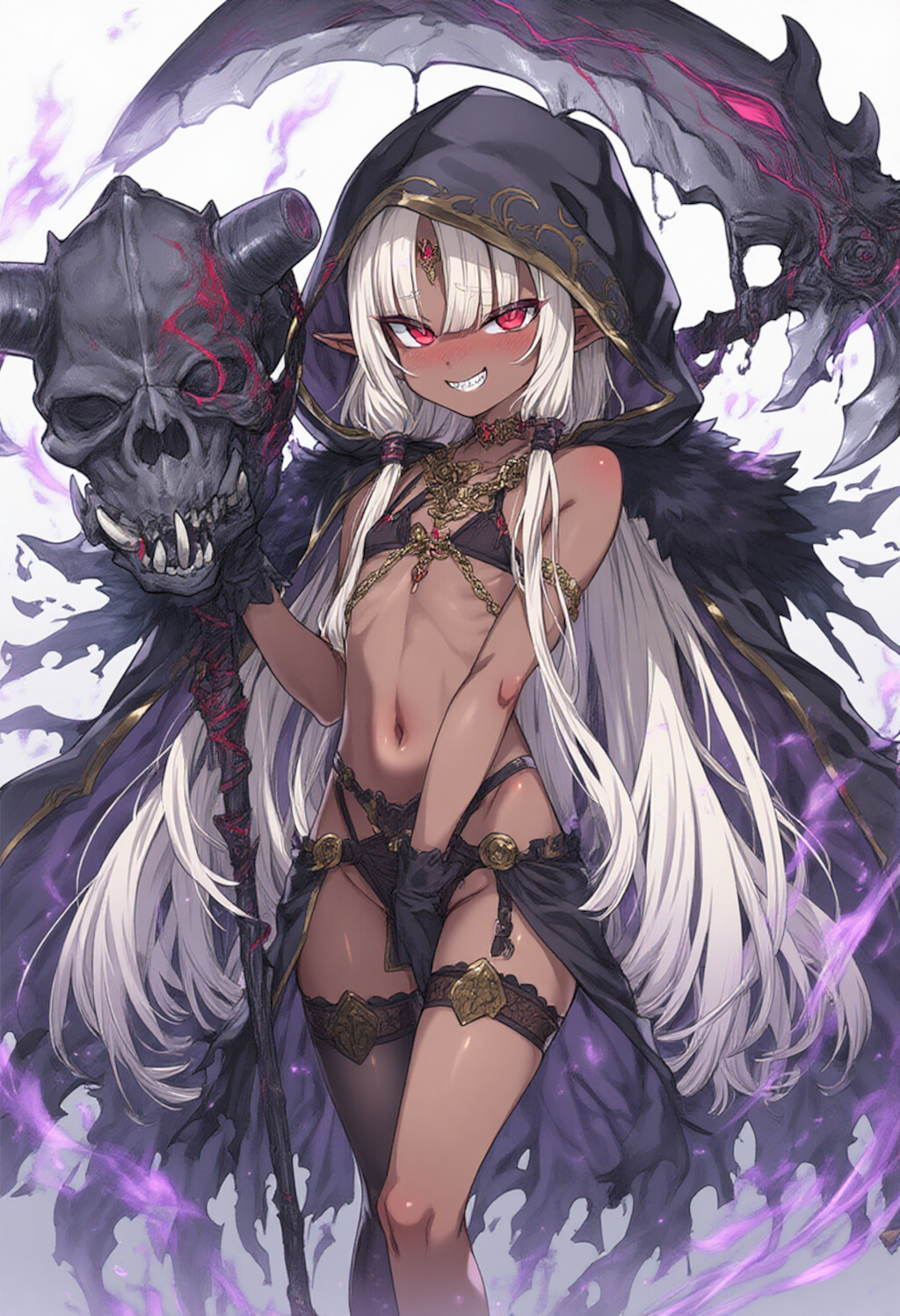 褐色ロリエルフの死霊術師ちゃん