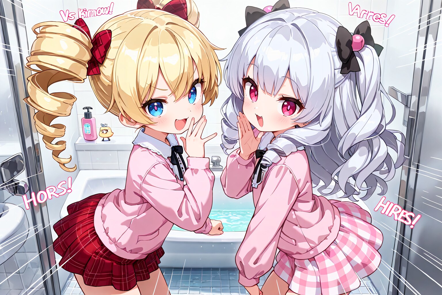 【対決】ランダムシチュエーションドリルヘアーお嬢様限界バトル！ | の人気AIイラスト・グラビア