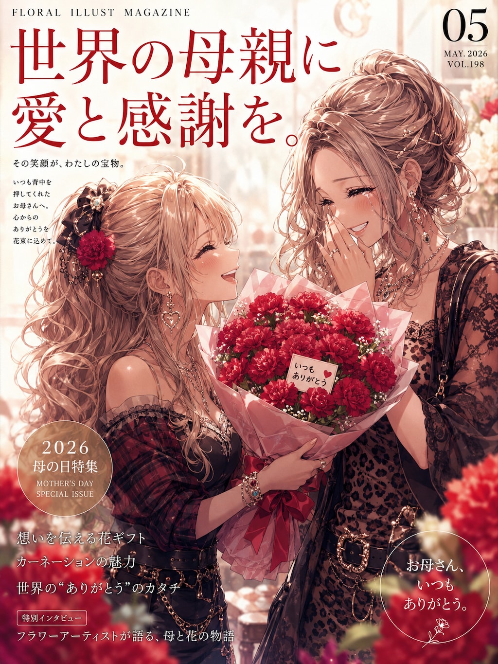 植物雑誌5月号「カーネーション」