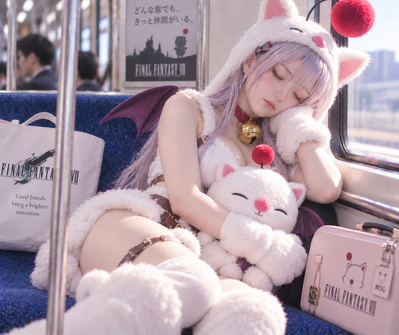 電車で寝落ち | の人気AIイラスト・グラビア