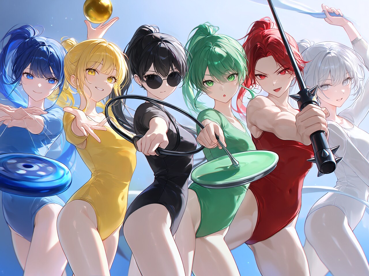 ６色ぽに新体操_PixAI