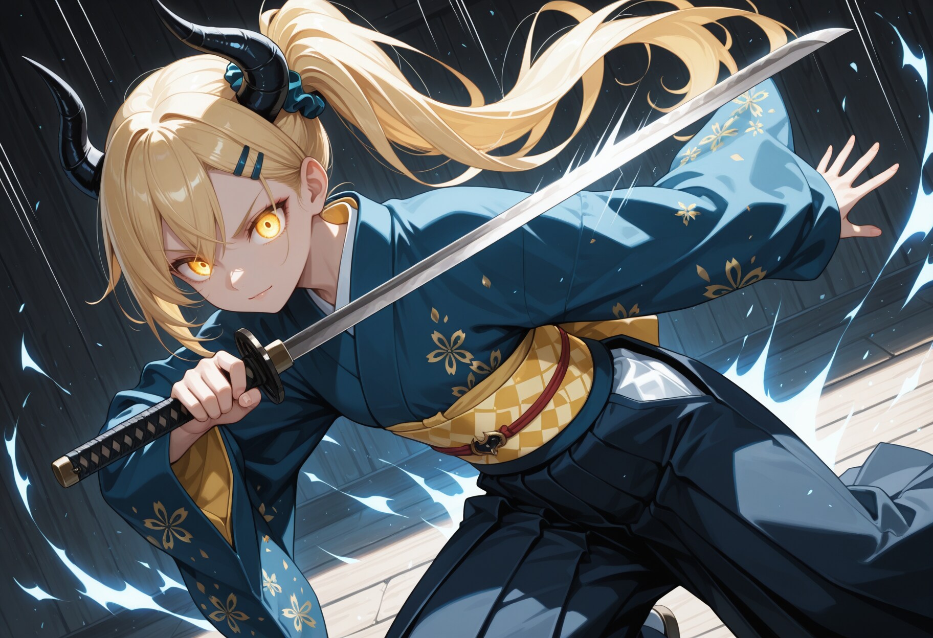 流浪の剣豪な女鬼高生さん | の人気AIイラスト・グラビア