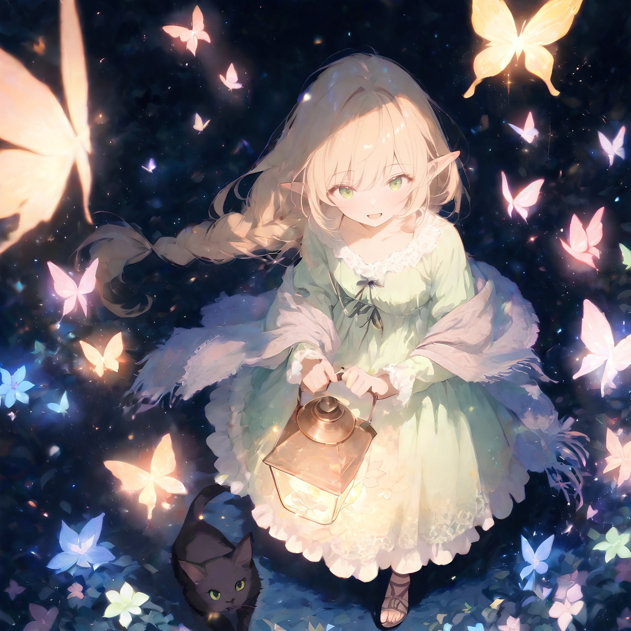 夜中のお散歩 | の人気AIイラスト・グラビア