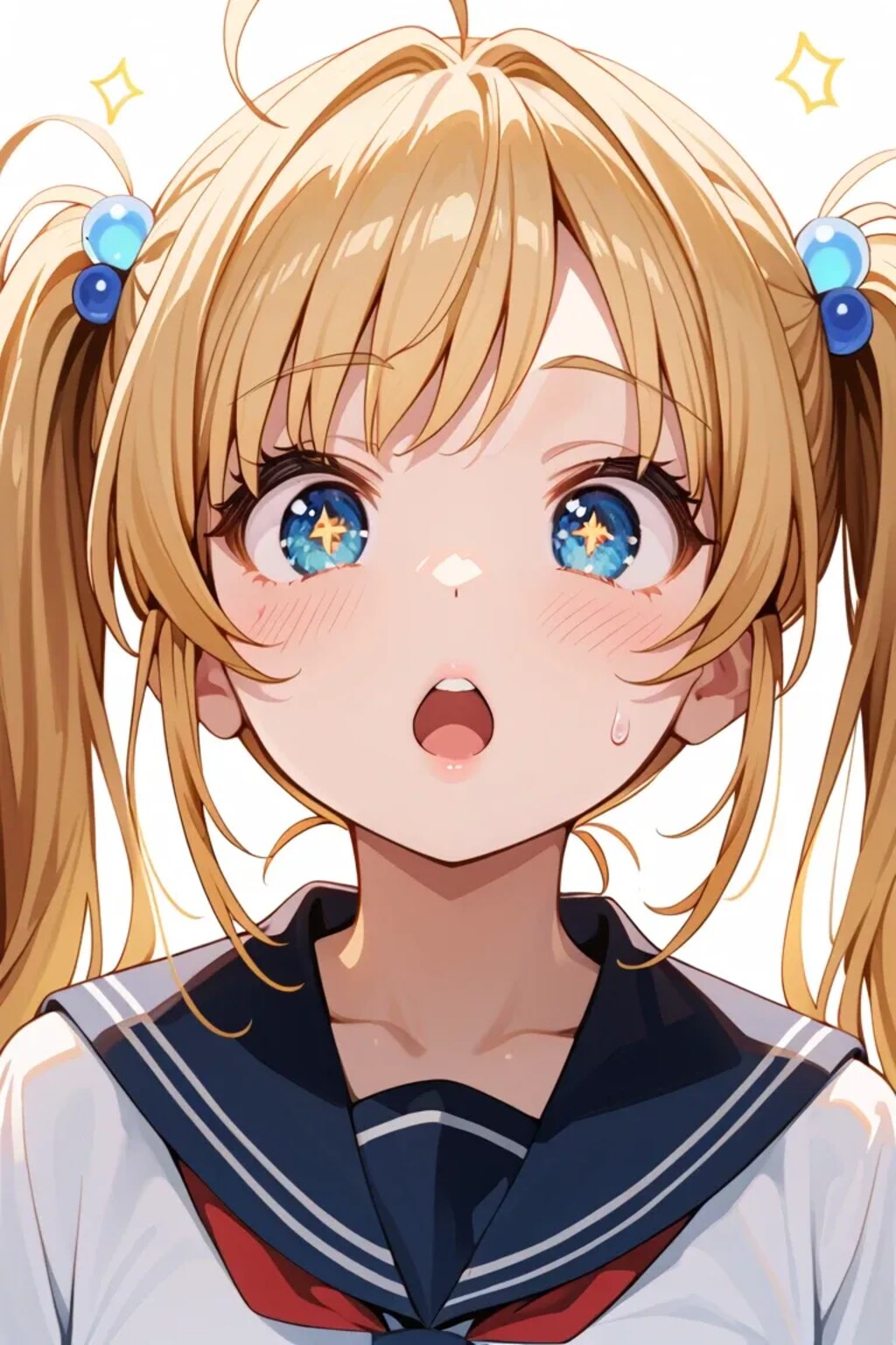 「きゃあっ…！？」金髪ツインテJK莉奈のびっくり照れ顔♡ 瞳キラキラ🌟😳