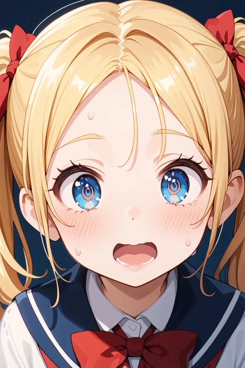 「きゃあっ…！？」金髪ツインテJK莉奈のびっくり照れ顔♡ 瞳キラキラ🌟😳
