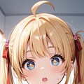「きゃあっ…！？」金髪ツインテJK莉奈のびっくり照れ顔♡ 瞳キラキラ🌟😳 6枚目