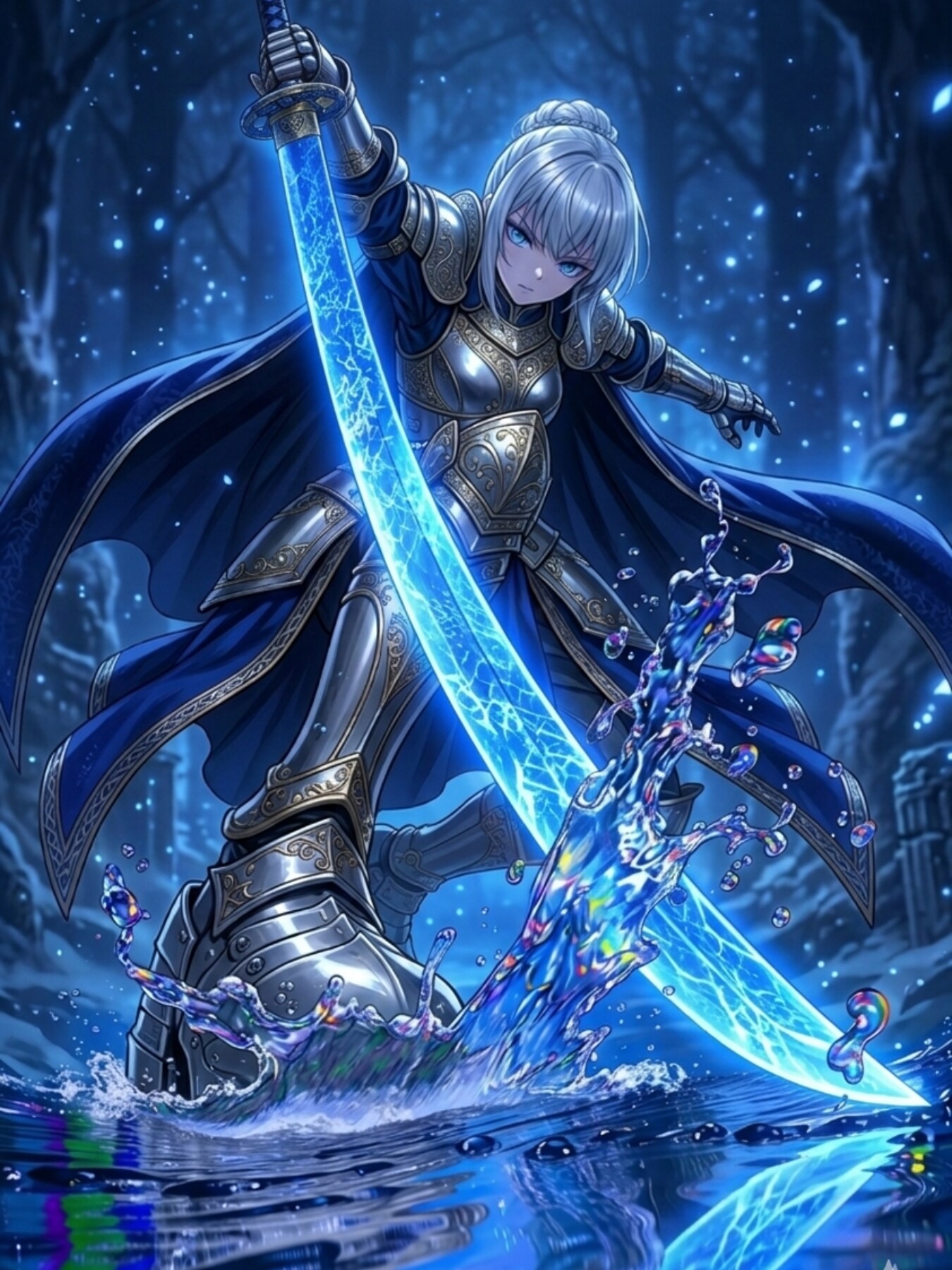 蒼い剣士 | の人気AIイラスト・グラビア