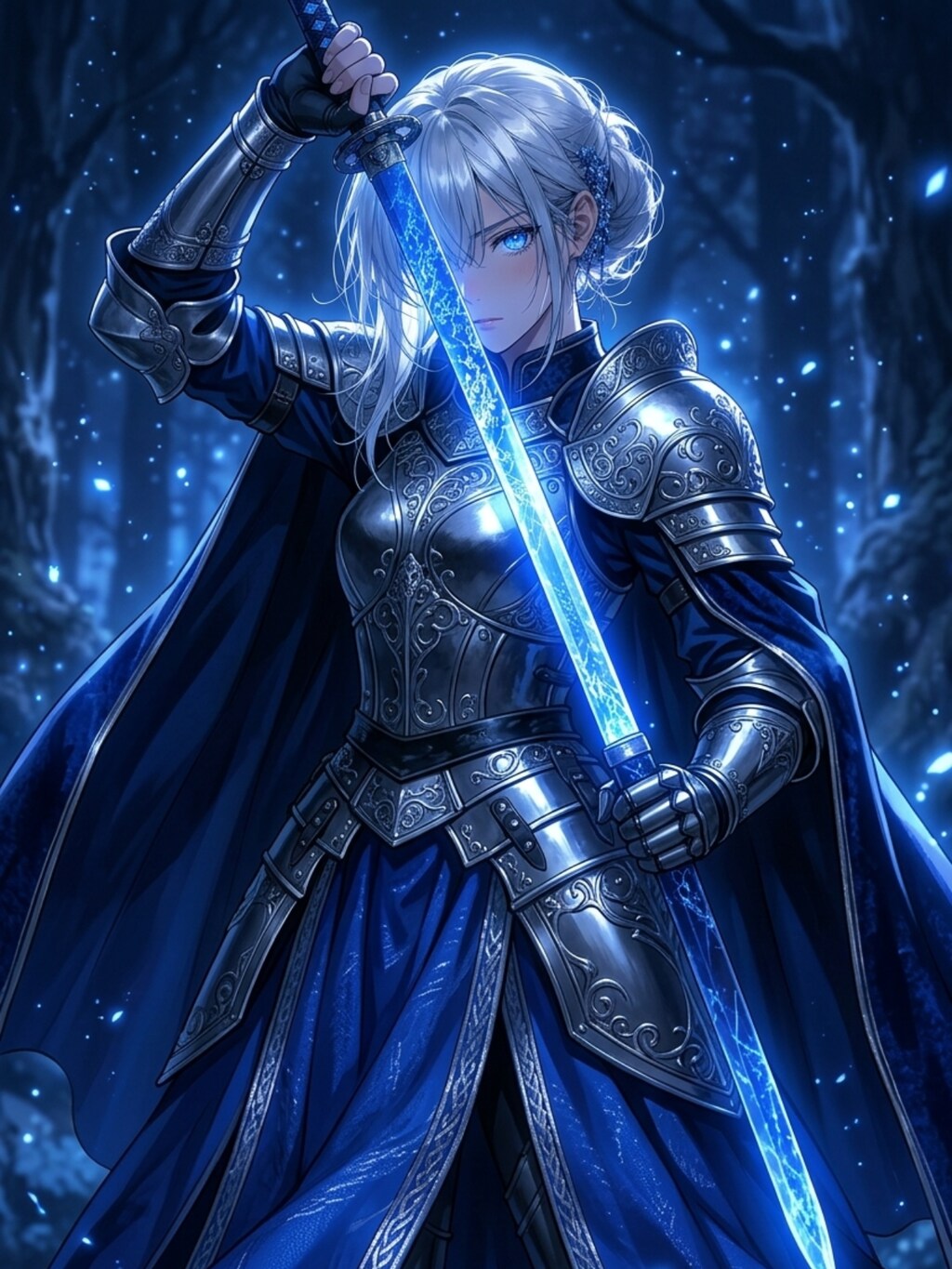 蒼い剣士