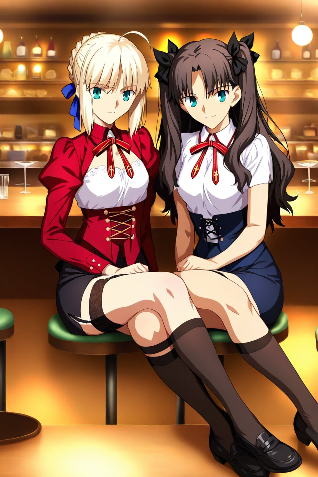 セイバー & 遠坂凛　( チョット構図が失敗気味 )