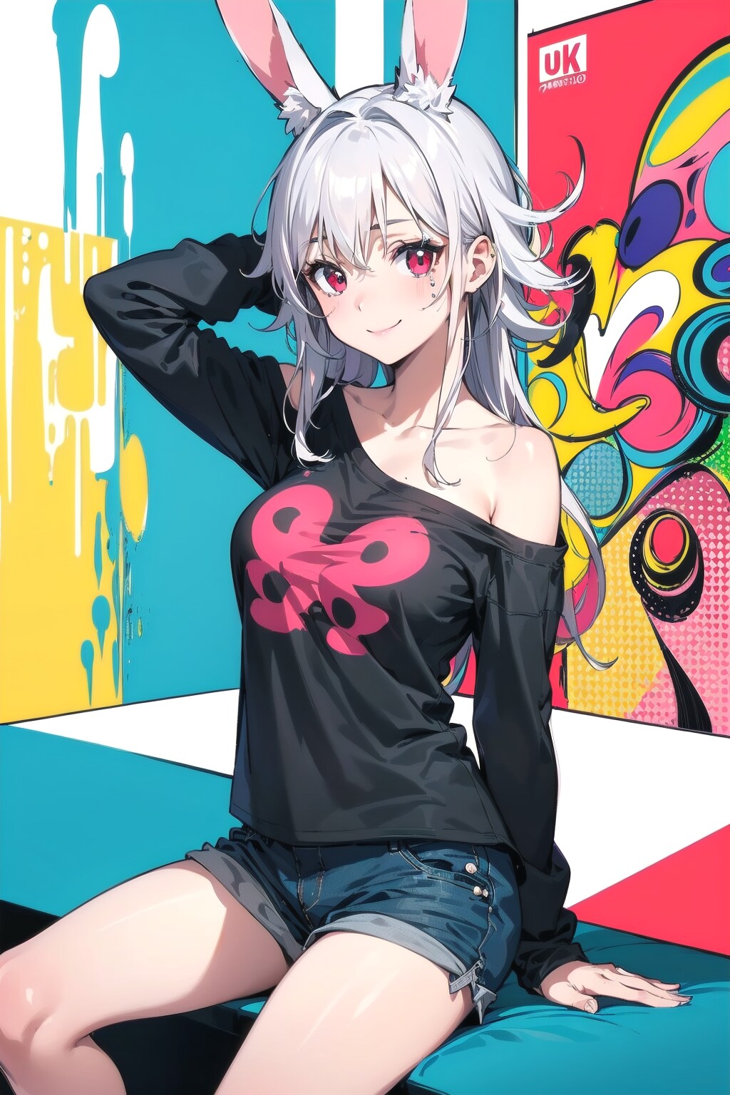 ポップアートなうちの子💚💛💙❤️