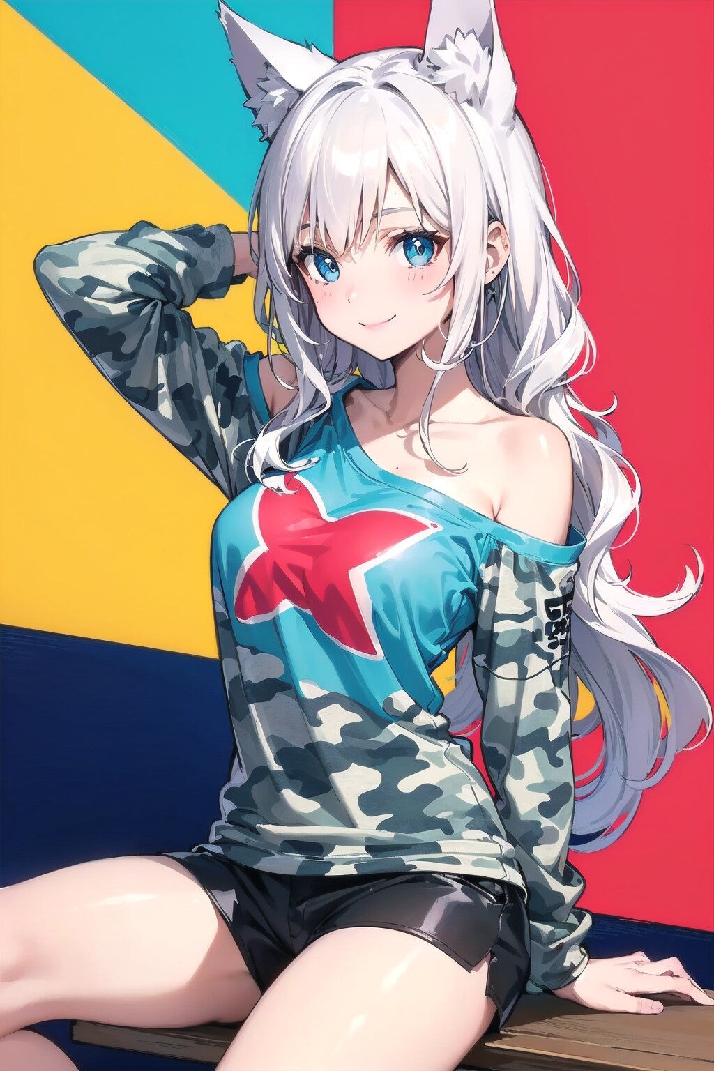 ポップアートなうちの子💚💛💙❤️