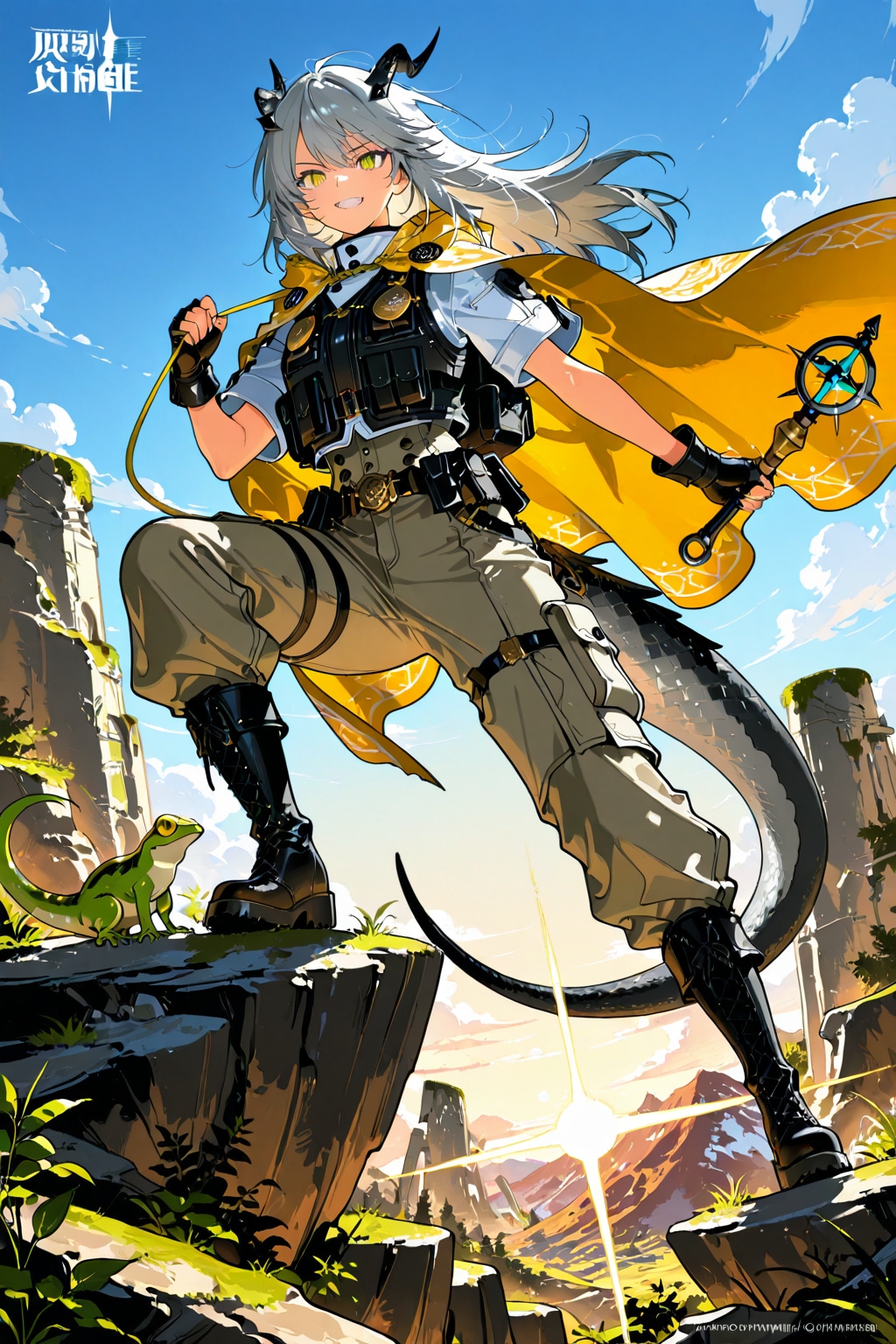 🧗 ドラゴニア・フロンティア 先遣調査員：「スカイ・ハイ」 | の人気AIイラスト・グラビア