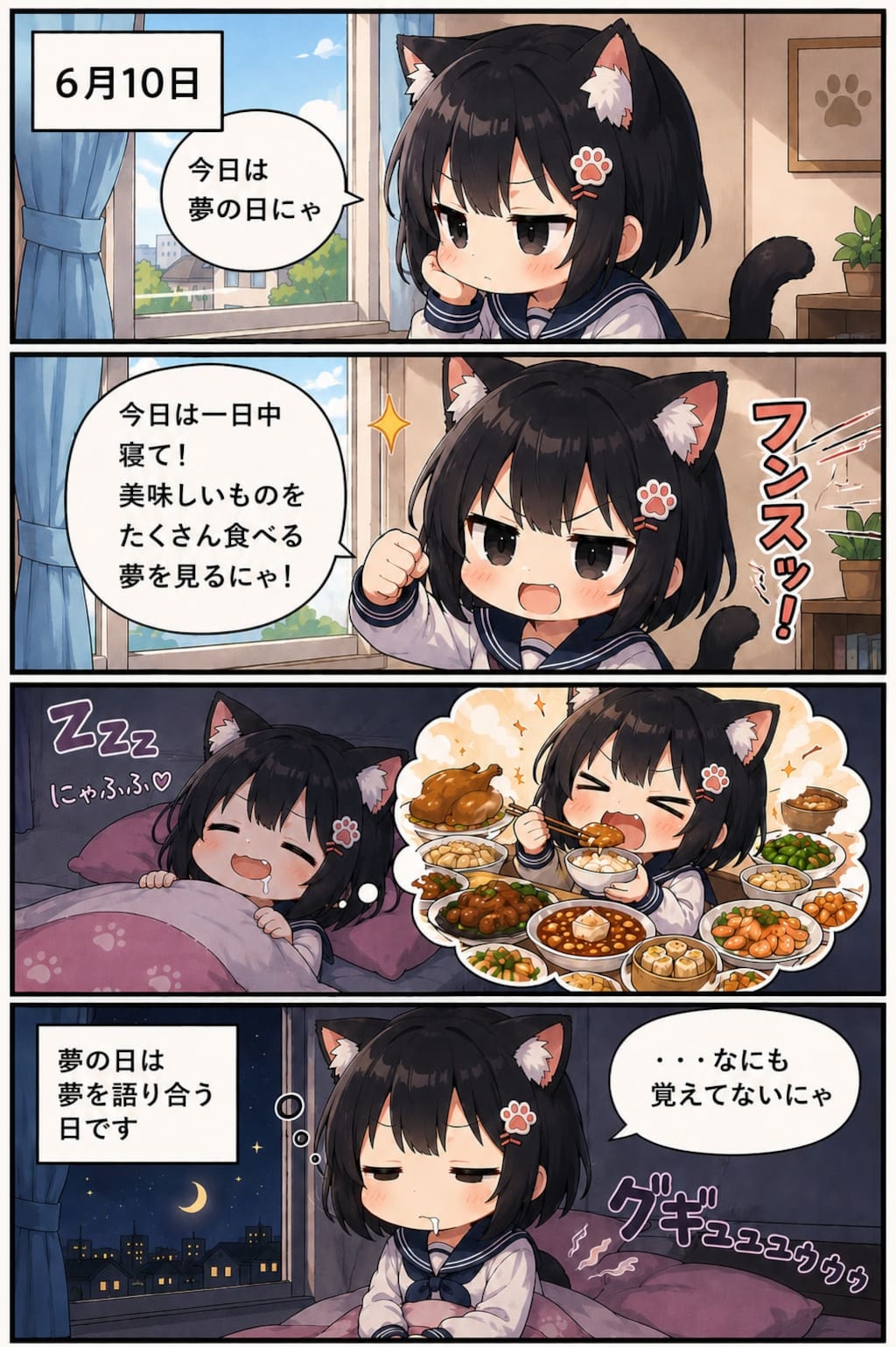 4コマ漫画 2026.06.10. 「夢の日」