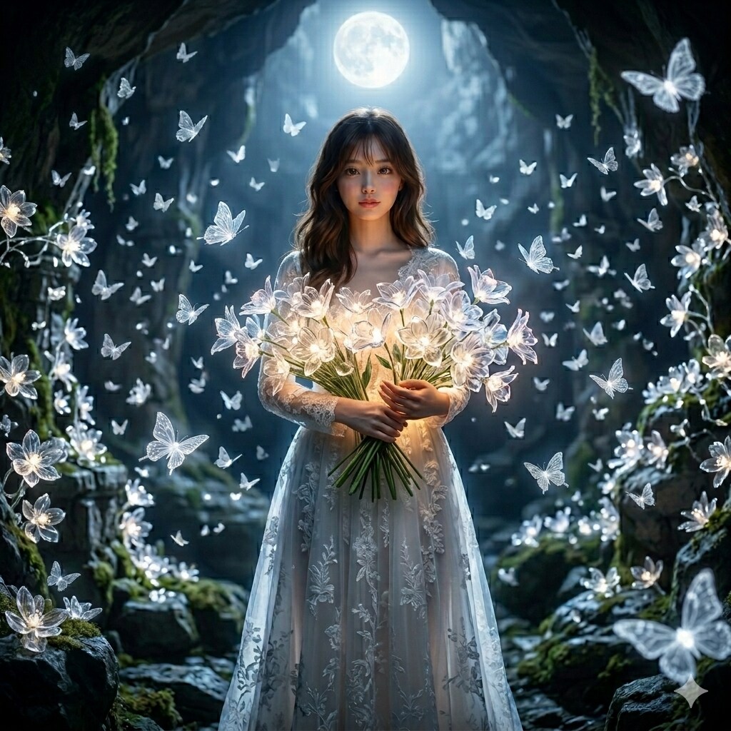 この花を　やっと見つけられました　どうぞ.. | の人気AIイラスト・グラビア