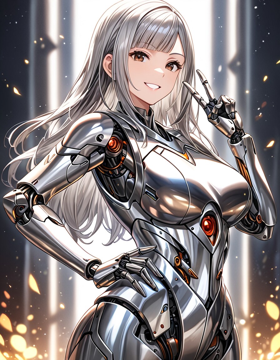 V signメカ子 | の人気AIイラスト・グラビア