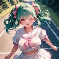 道路を走ってくる♡Lunaちゃん 3枚目