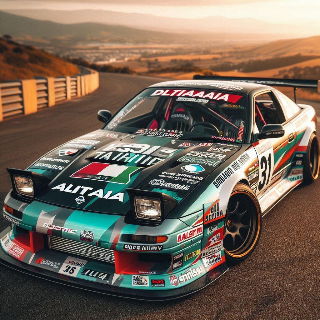 アリタリアカラー180SXのドリ車 | の人気AIイラスト・グラビア