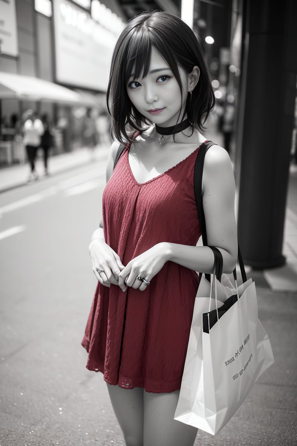 赤いドレスの熟女4