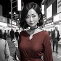 赤いドレスの熟女4 3枚目